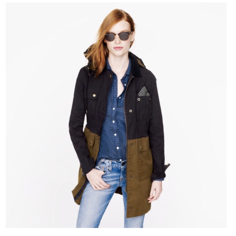JCrew colorblock field jacket